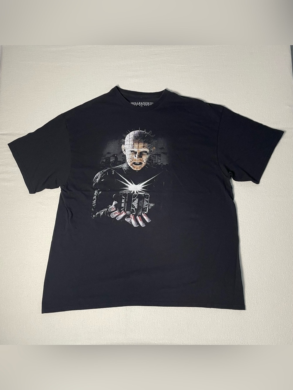 Hellraiser T-Shirt Mens XL Black Cotton Pinhead Hellworld Graphic Horror 1992